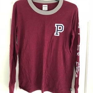PINK Long Sleeve Logo Tee